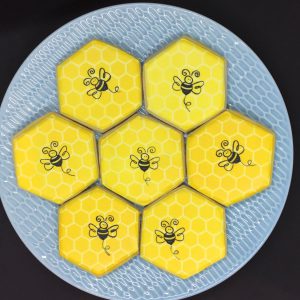 My Nana's Cookies - Bees ~ Honeycomb Background